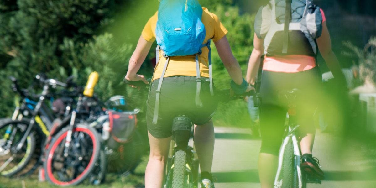 Rad fahren am Weinwandertag